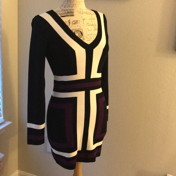 INC International Concepts Sweaters - NWOT INC Long Viscose Sweater M Black White Purple